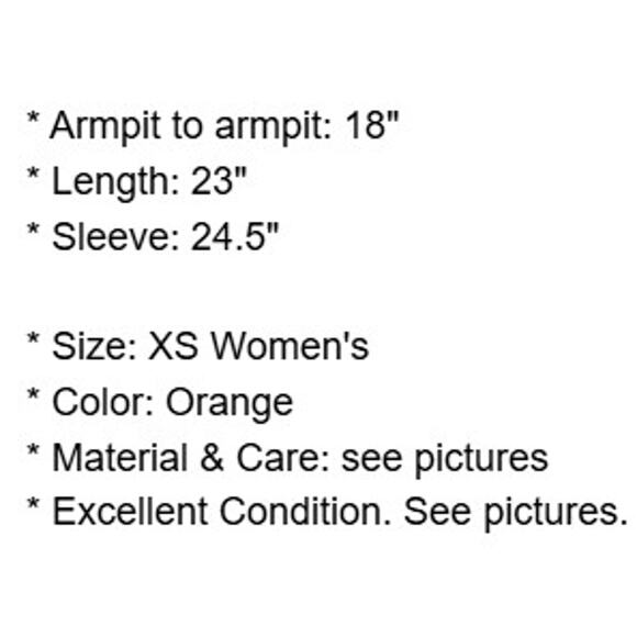 Jones NY Jacket Womens XS Orange Stretch Knit Open Front Pockets Office Career - Picture 4 of 15